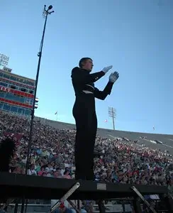 Doug Bogatz conducts the Colts during the World Championship Semifinals.