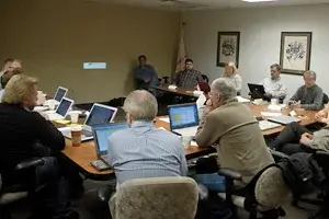 Members of the Board of Directors in session on Thursday.