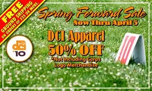 Spring Forward with 50% off DCI apparel, plus free shipping!