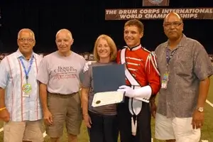 Stephen Grindel of the Boston Crusaders was the 2011 recipient of the Jim Ott Scholarship from S.O.M.E.
