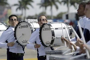 Drum corps' touchdown STRYKE at the Super Bowl